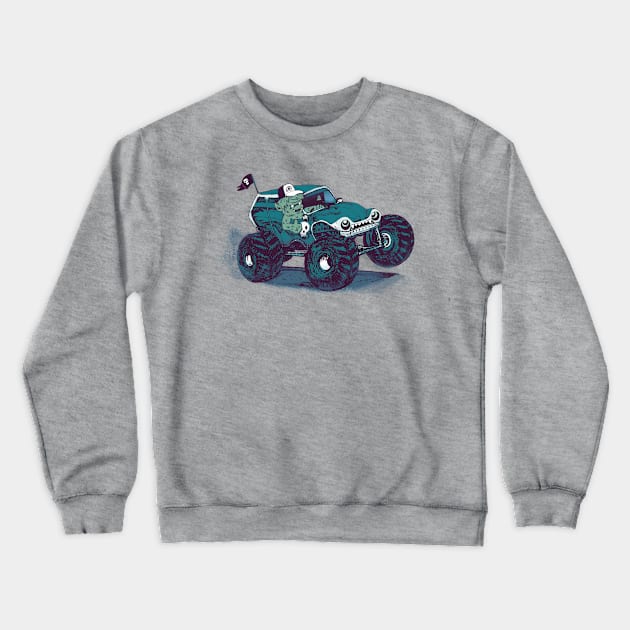 Monster Truckin' Crewneck Sweatshirt by Pixelmania